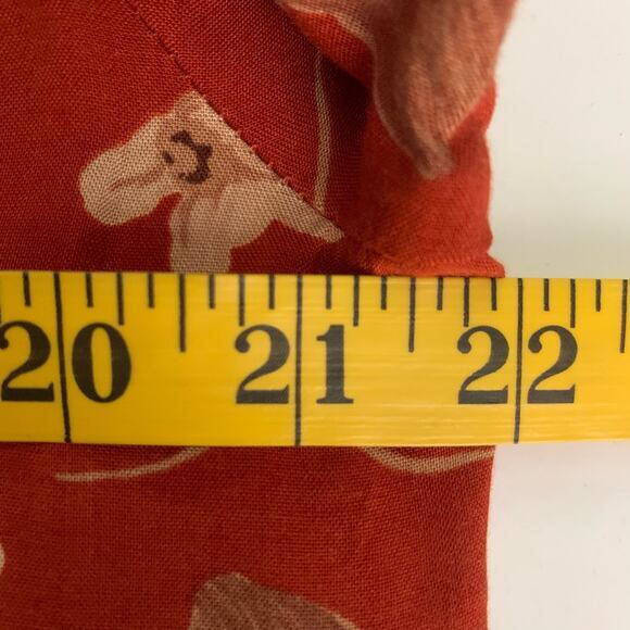 CACTUS FLOWER Dress Vintage V-Neck Ruffle Tiered Floral Western‎ Broom Style - Picture 11 of 12